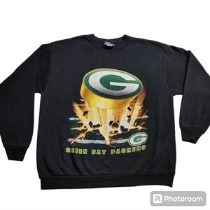 Vintage 90s Green Bay Packers NFL Football Crewneck Sports Sweatshirt XL